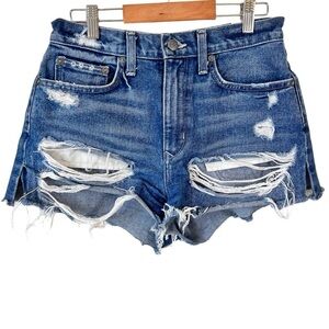 Lovers + Friends Axel Boyfriend Denim Cut Off Shorts